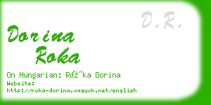 dorina roka business card